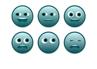 set of faces emoji smileys