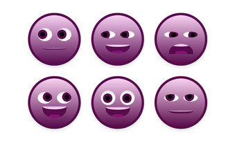 set of faces emoji smileys