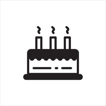 Cake vector icon. Tasty cake flat sign design. Tart symbol pictogram. UX UI icon
