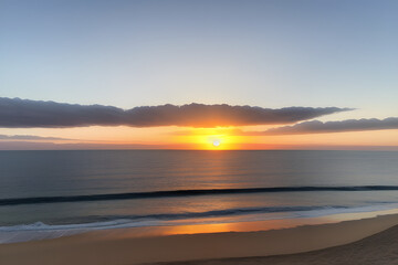 Fototapeta na wymiar Scenic View Of Sea Against Sky During Sunset