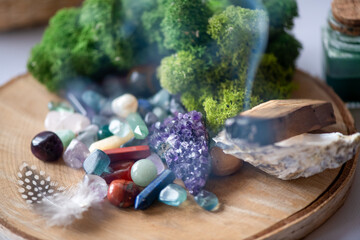 Various  crystals for healing, magical practices, minerals for esoteric spiritual practice, Healing...