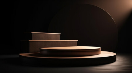 product display podium scene with platform