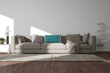 Modern interior design. 3D illustration