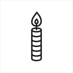 Wax Candle vector icon. Candle flat sign design. Candle with flame symbol pictogram illustration. UX UI icon