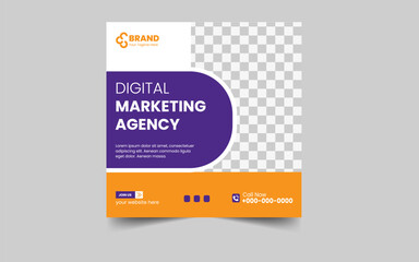 Digital marketing agency social media and post template
