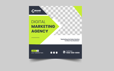 Digital marketing agency social media and post template
