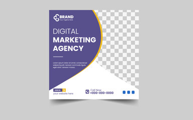 Digital marketing agency social media and post template