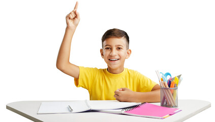 The child learning in school or home. Education concept