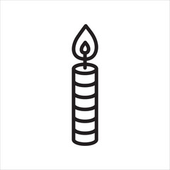 Wax Candle vector icon. Candle flat sign design. Candle with flame symbol pictogram illustration. UX UI icon