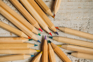 close up of pencils