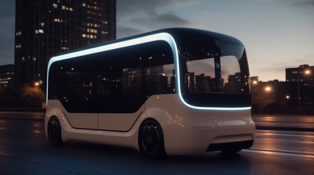 Autonomous cargo delivery technology concept Generative AI