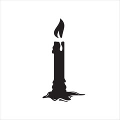 Wax Candle vector icon. Candle flat sign design. Candle with flame symbol pictogram illustration. UX UI icon