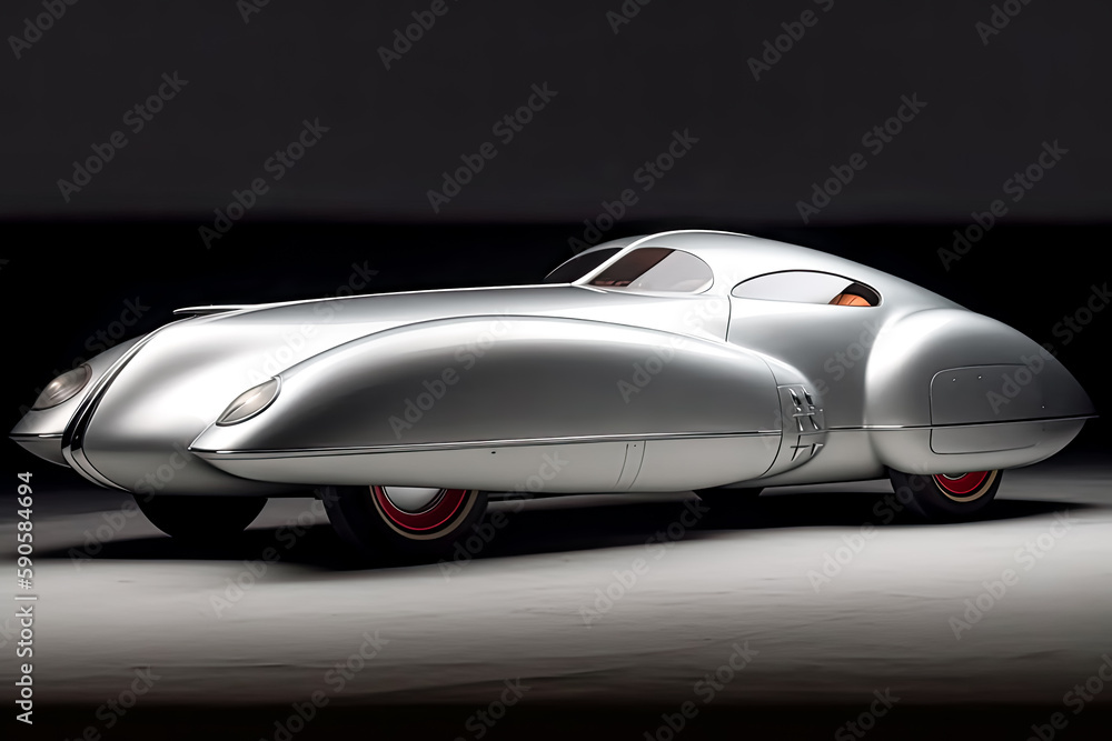 Aufkleber a mysterious, unseen car has been created with unprecedented speed - generative ai.