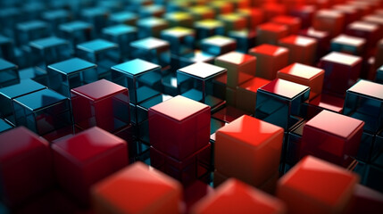 Obraz premium Abstract of cubes background Generative AI