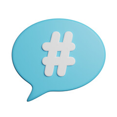 Obraz premium Hashtag Speech Buble