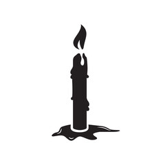 Wax Candle vector icon. Candle flat sign design. Candle with flame symbol pictogram illustration. UX UI icon