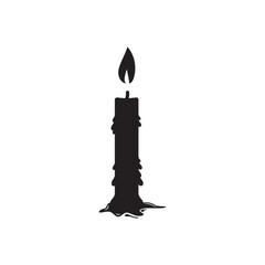 Wax Candle vector icon. Candle flat sign design. Candle with flame symbol pictogram illustration. UX UI icon