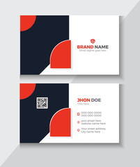 modern business card design . double sided business card design template .