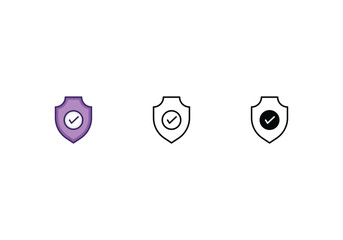 Security Shield icon vector stock.