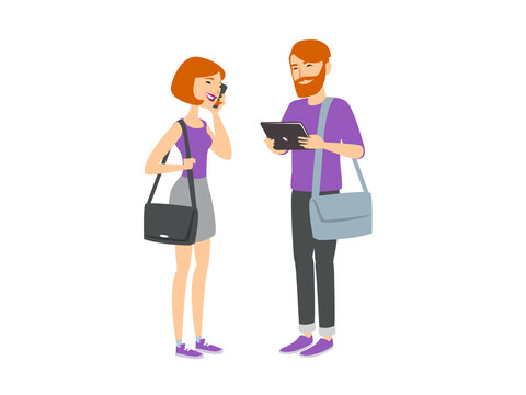 Talking couple