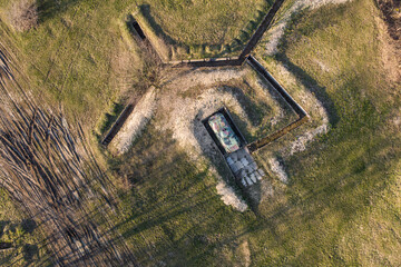 aerial view of the war trench
