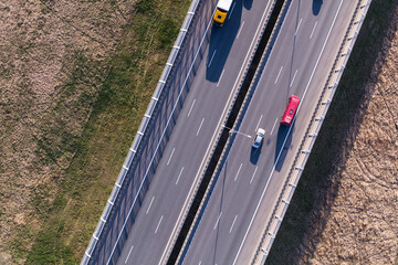 aerial view of the higway