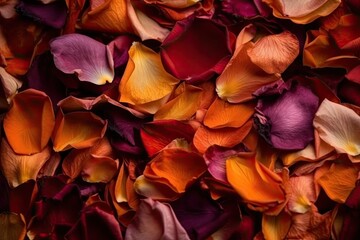 close-up view of a vibrant bouquet of flowers. Generative AI