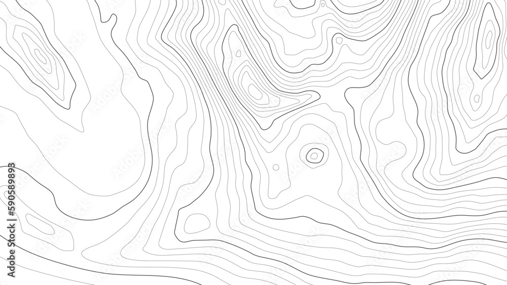 Aufkleber the stylized height of the topographic contour in lines and contours. сoncept of a conditional geogr