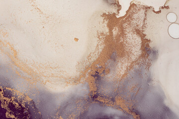 Marble ink abstract art from exquisite original painting for abstract background . Painting was...