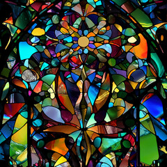 Dance of Colorful Glass