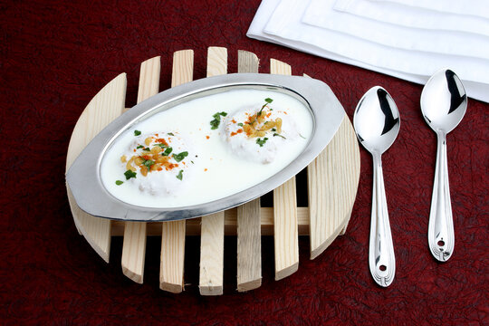 dhai vada in a plate
