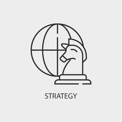 Strategy vector icon illustration sign