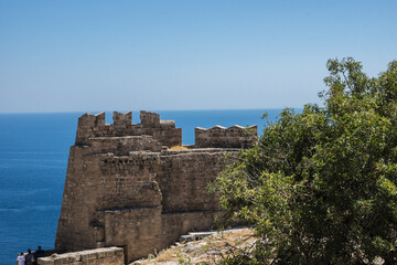 Vue du haut de l'Acropole &agrave; Lindos