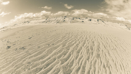 Beach Sand Wetland Low Tide Textures Dunes Sepia Toned Landscape.