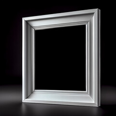 A white frame with a dark background and the bottom left corner is a white frame.