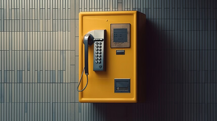 Payphone on the wall. Generative Ai