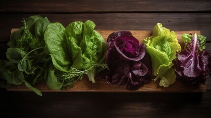 Fresh and Wholesome: Vegan Food and Vegetables on a Rustic Wooden Background. Generative AI