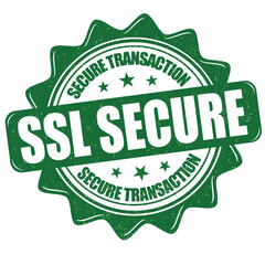 SSL secure transaction grunge rubber stamp