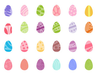 Easter eggs vector colorful doodle set