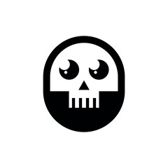 Skull head modern minimalist simple logo