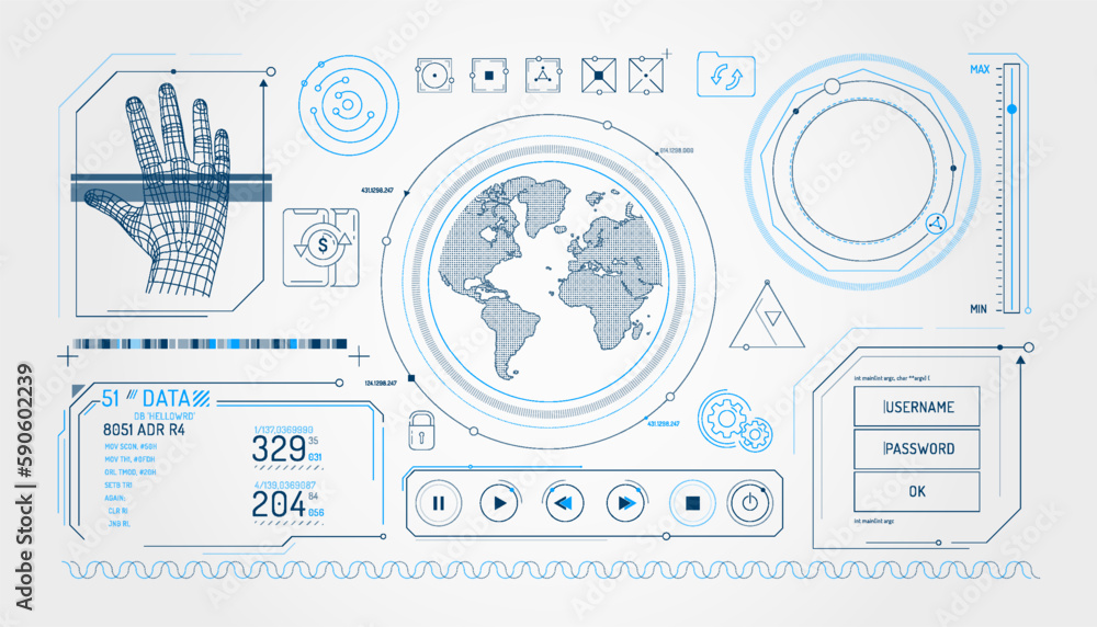 Aufkleber set of infographic elements about global transactions and e-commerce security.
