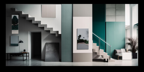 collage. minimalism design background Generative AI