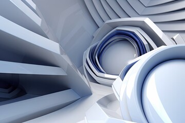 Fototapeta premium Abstract background with light. AI generated art illustration.