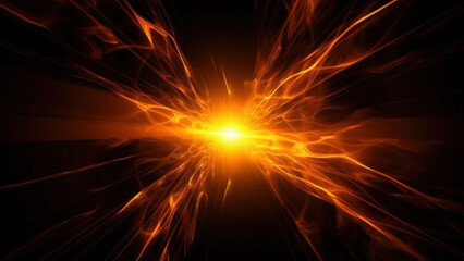 flash yellow light the birth of the universe in space generative ai