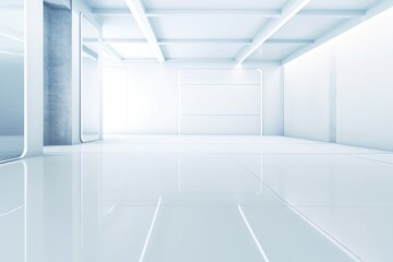 Abstract blue wave background. AI generated art illustration.
