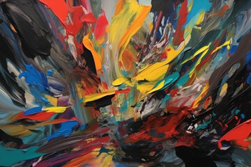 abstract colorful background from smears of oil paint generative ai