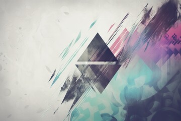 Abstract blue wave background. AI generated art illustration.