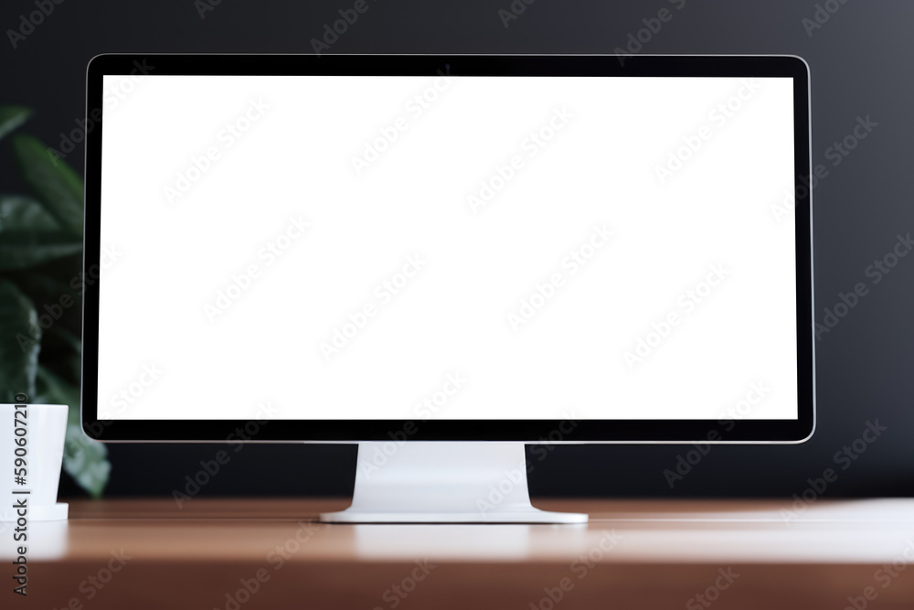 Poster monitor. mock up, png.. generative ai