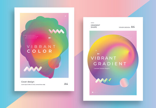 Modern Poster Layout with Gradient Fluid Shape