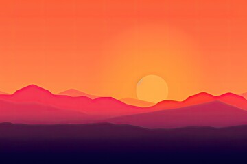 Fototapeta na wymiar Sunrise over the sea. AI generated art illustration.